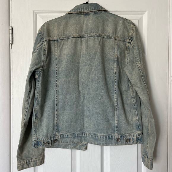Topman Distressed Denim Jacket - Size M - NWT - Picture 8 of 10